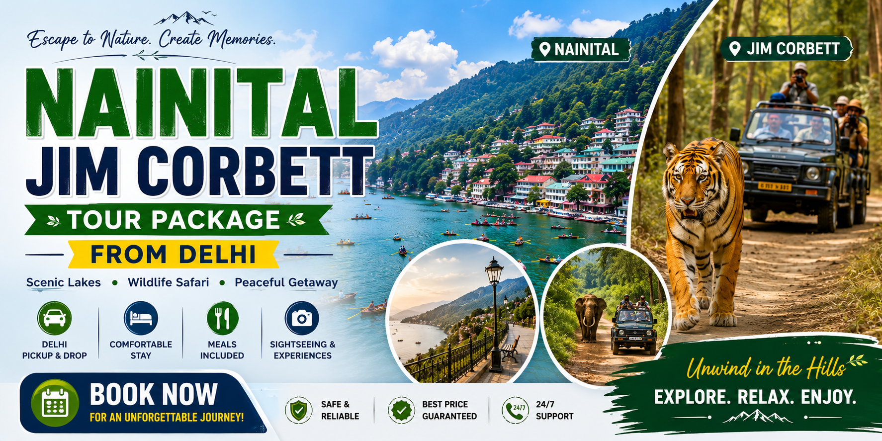 Nainital Jim Corbett Tour Package From Delhi